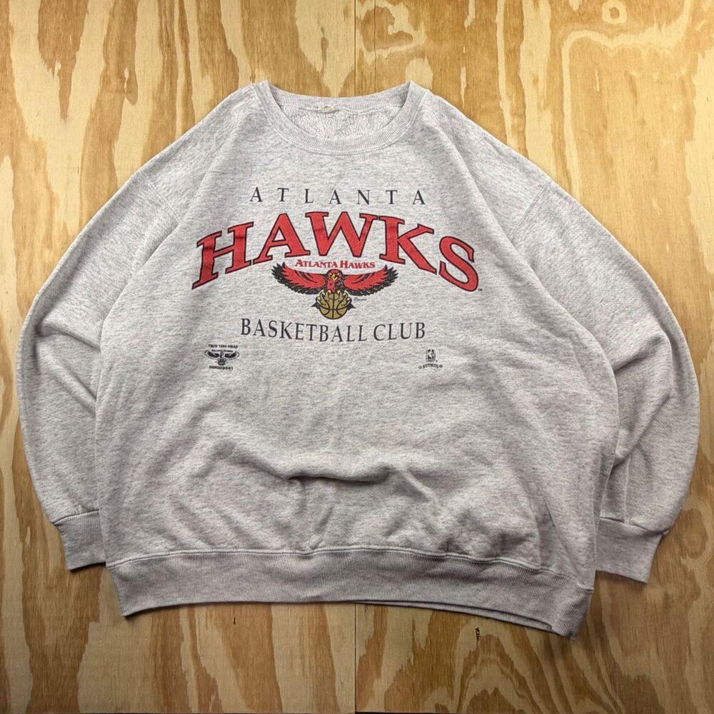 Vintage 1994 Nutmeg Atlanta Hawks Crewneck Sweatshirt – Grey – NBA – Men’s XL